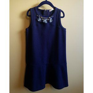 JCREW CREWCUTS SZ 8 NAVY BLUE EMBELLISHED DRESS